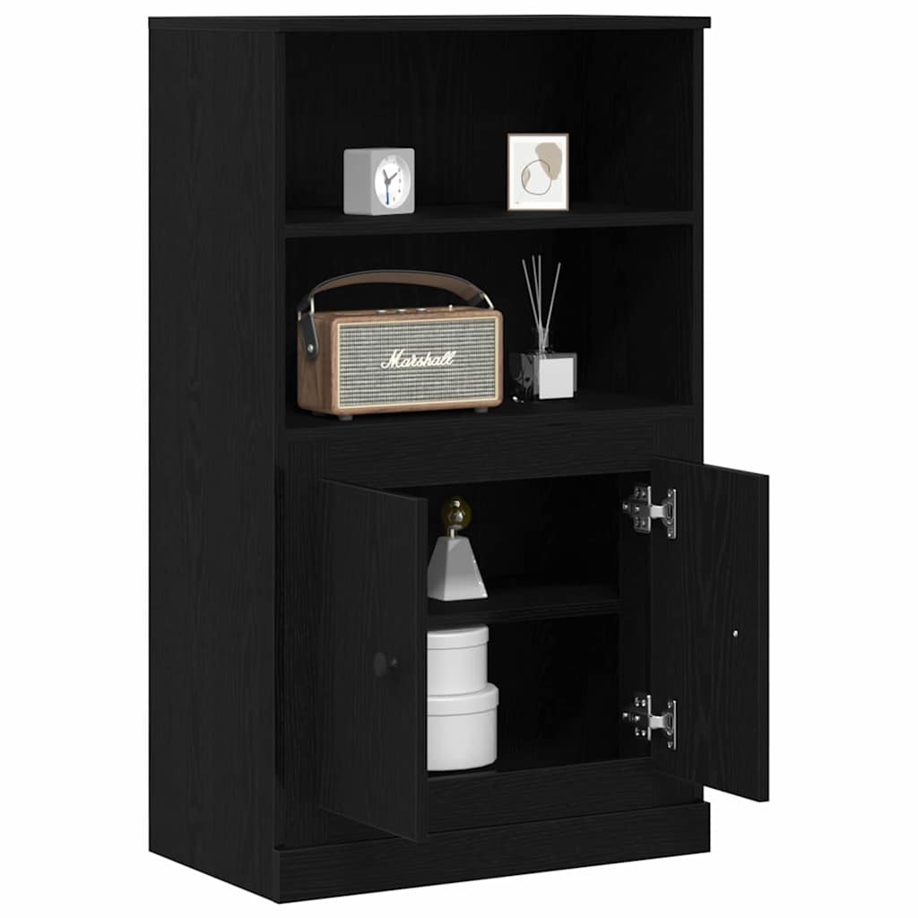 vidaXL Wysoki stół bufetowy Czarny Dąb 60 x 35.5 x 103.5 cm