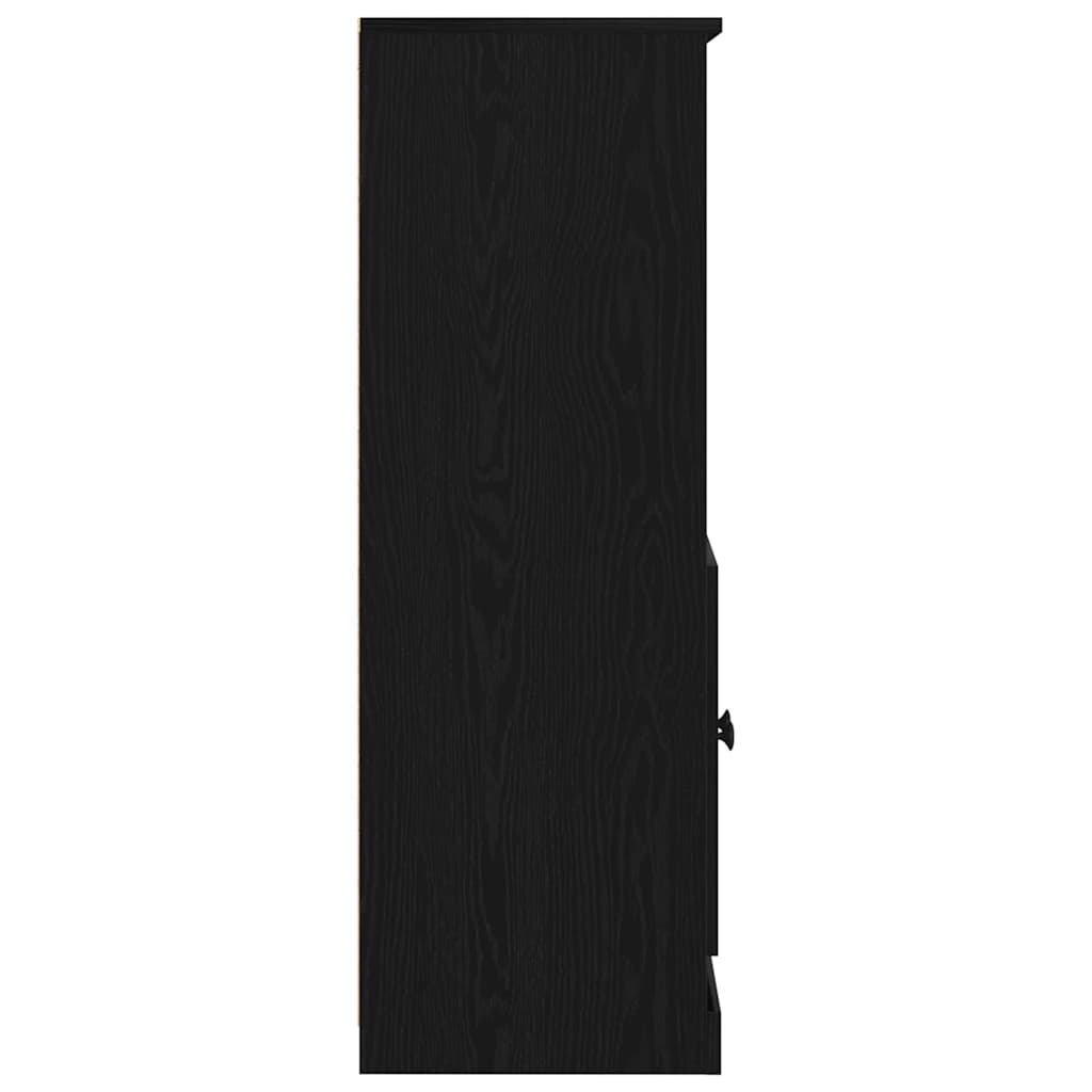 vidaXL Wysoki stół bufetowy Czarny Dąb 60 x 35.5 x 103.5 cm