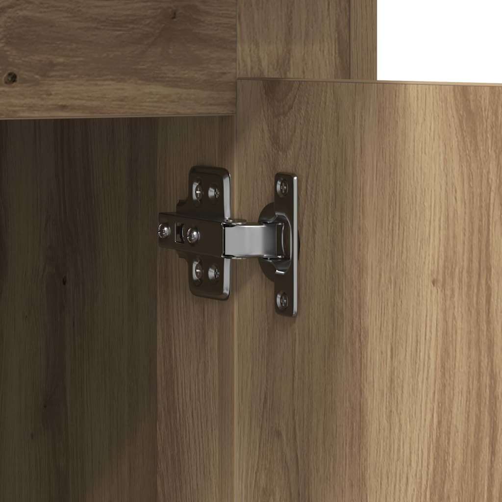 vidaXL Biurko z szufladą z drzwiami Dąb rzemieślniczy 50 x 115 x 75 cm