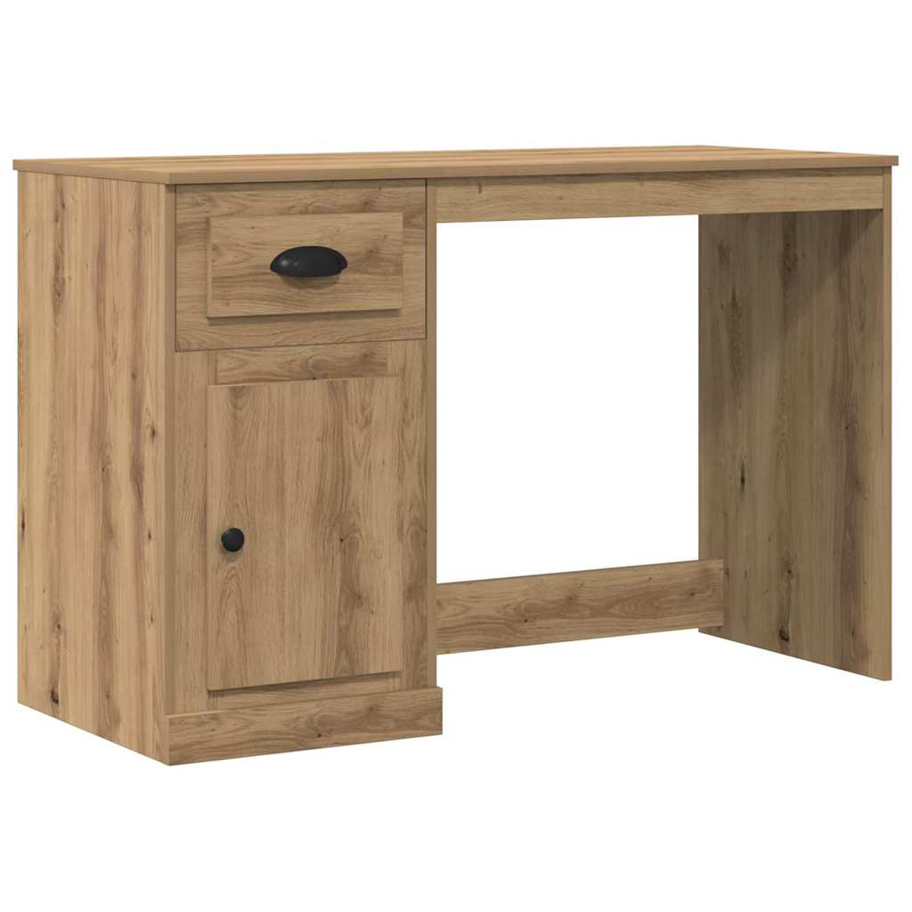 vidaXL Biurko z szufladą z drzwiami Dąb rzemieślniczy 50 x 115 x 75 cm