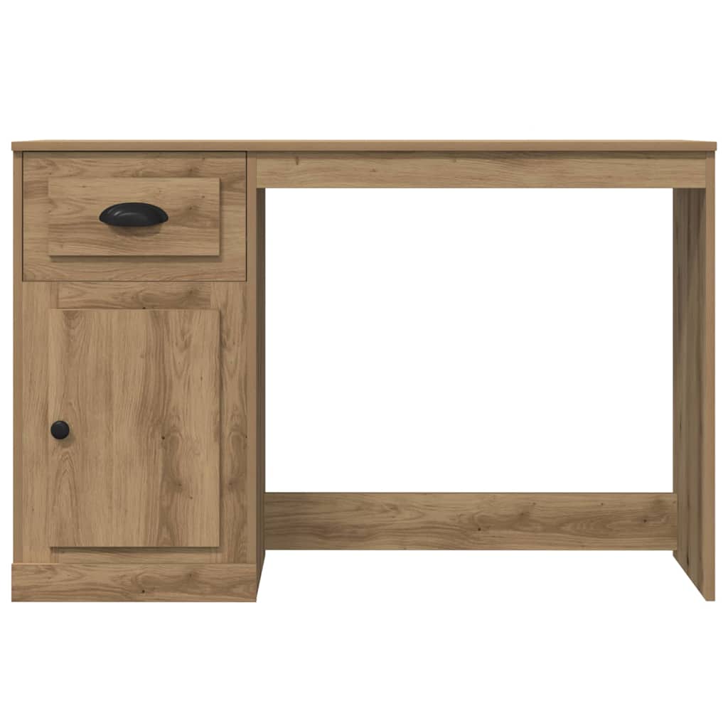 vidaXL Biurko z szufladą z drzwiami Dąb rzemieślniczy 50 x 115 x 75 cm