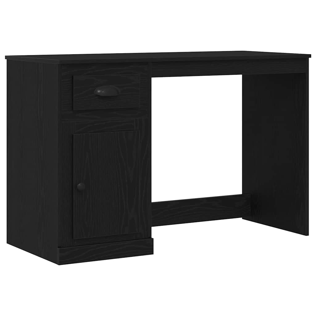 vidaXL Biurko Czarny Dąb 50 x 115 x 75 cm Materiał drewnopochodny