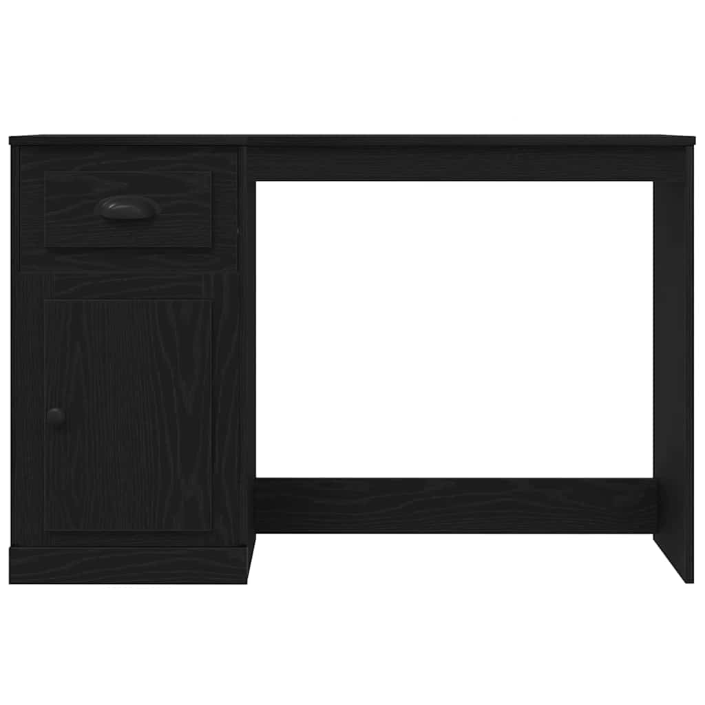 vidaXL Biurko Czarny Dąb 50 x 115 x 75 cm Materiał drewnopochodny