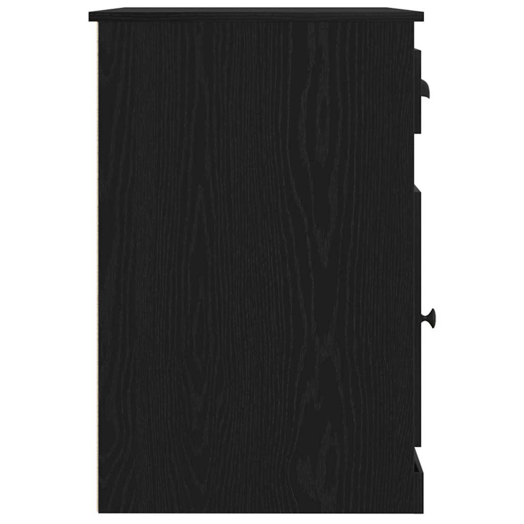 vidaXL Biurko Czarny Dąb 50 x 115 x 75 cm Materiał drewnopochodny