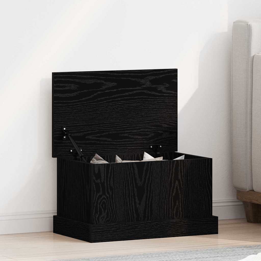 vidaXL Skrzynia do przechowywania Czarny dąb 50 x 30 x 28 cm