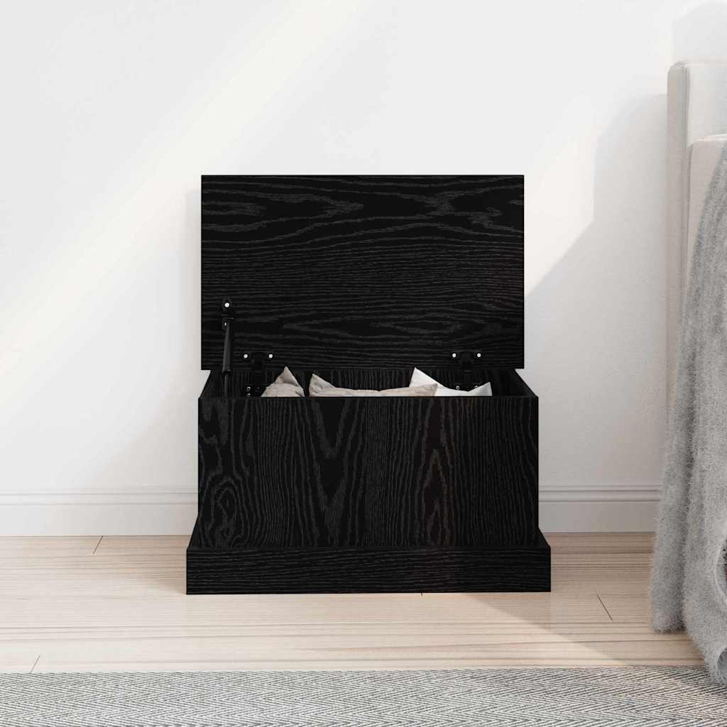 vidaXL Skrzynia do przechowywania Czarny dąb 50 x 30 x 28 cm