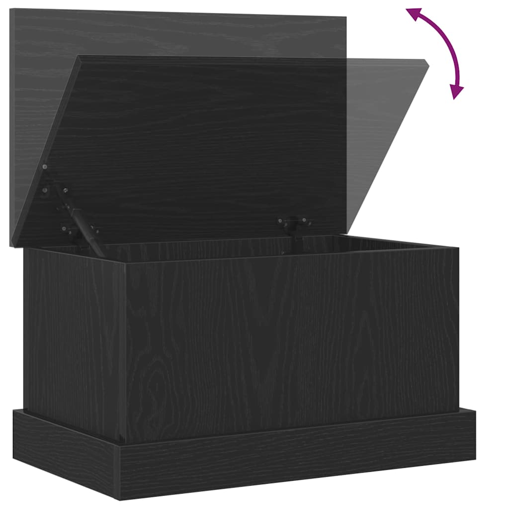 vidaXL Skrzynia do przechowywania Czarny dąb 50 x 30 x 28 cm