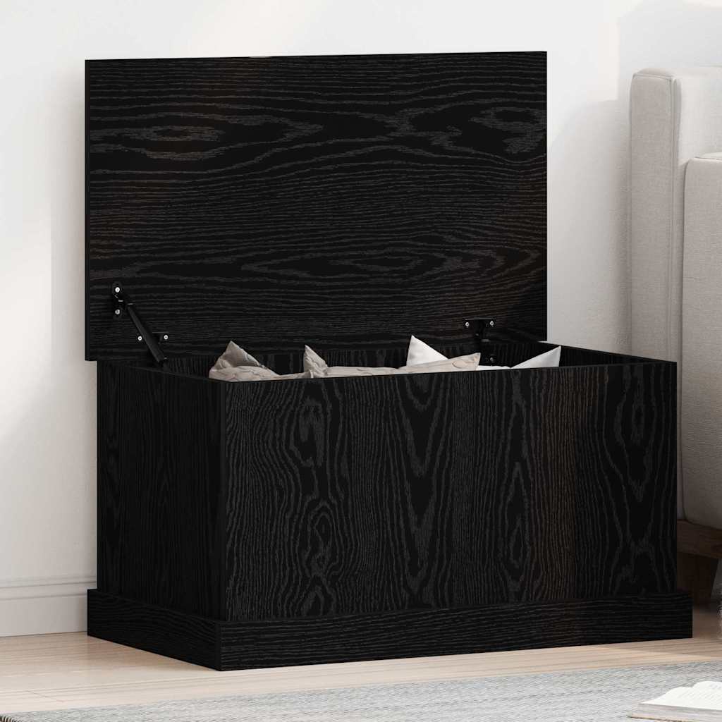 vidaXL Skrzynia do przechowywania Czarny dąb 70 x 40 x 38 cm