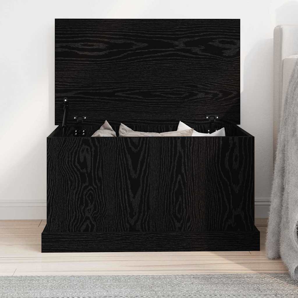 vidaXL Skrzynia do przechowywania Czarny dąb 70 x 40 x 38 cm