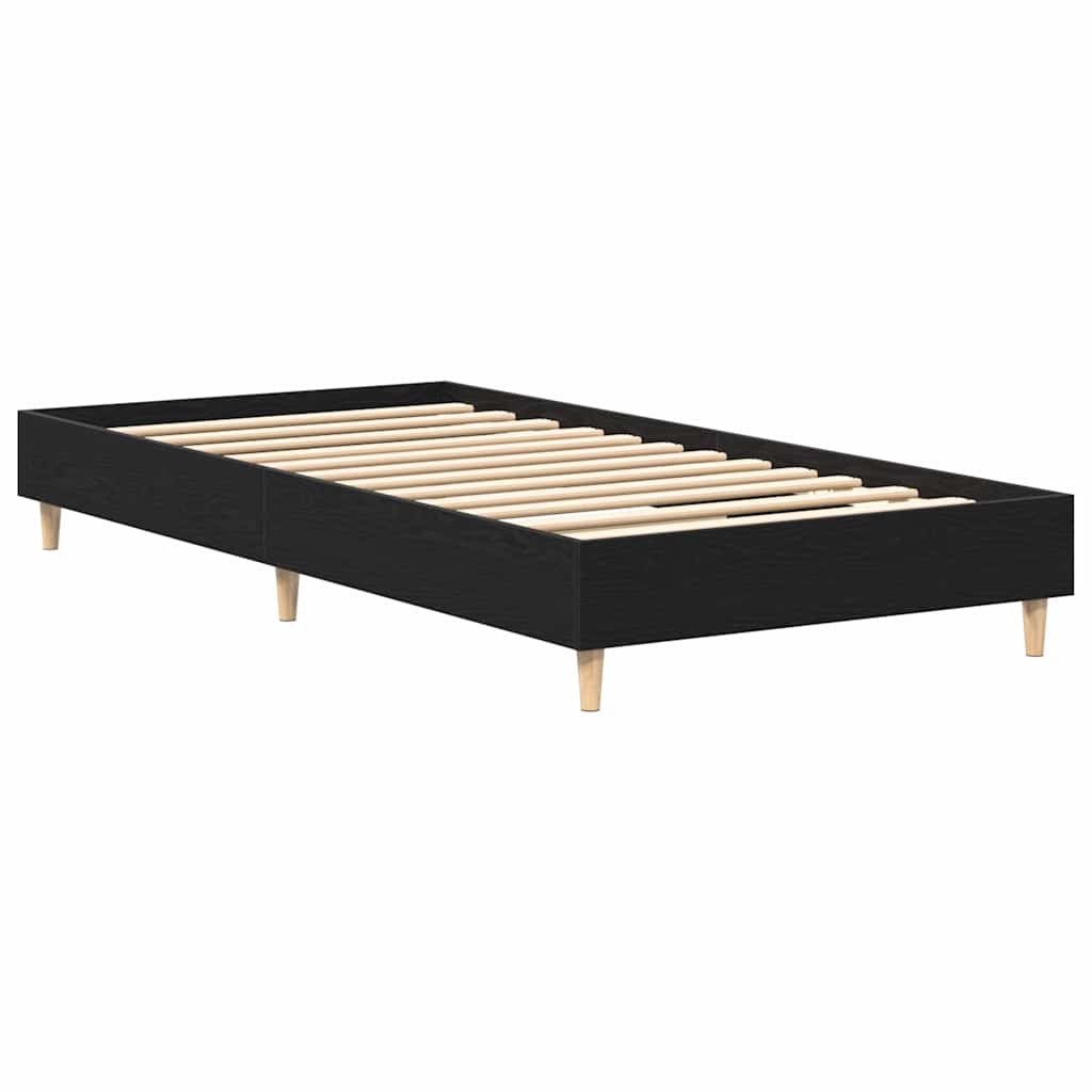 vidaXL Ramka łóżka Czarny Dąb 193 x 78 x 25 cm Materiał drewnopochodny