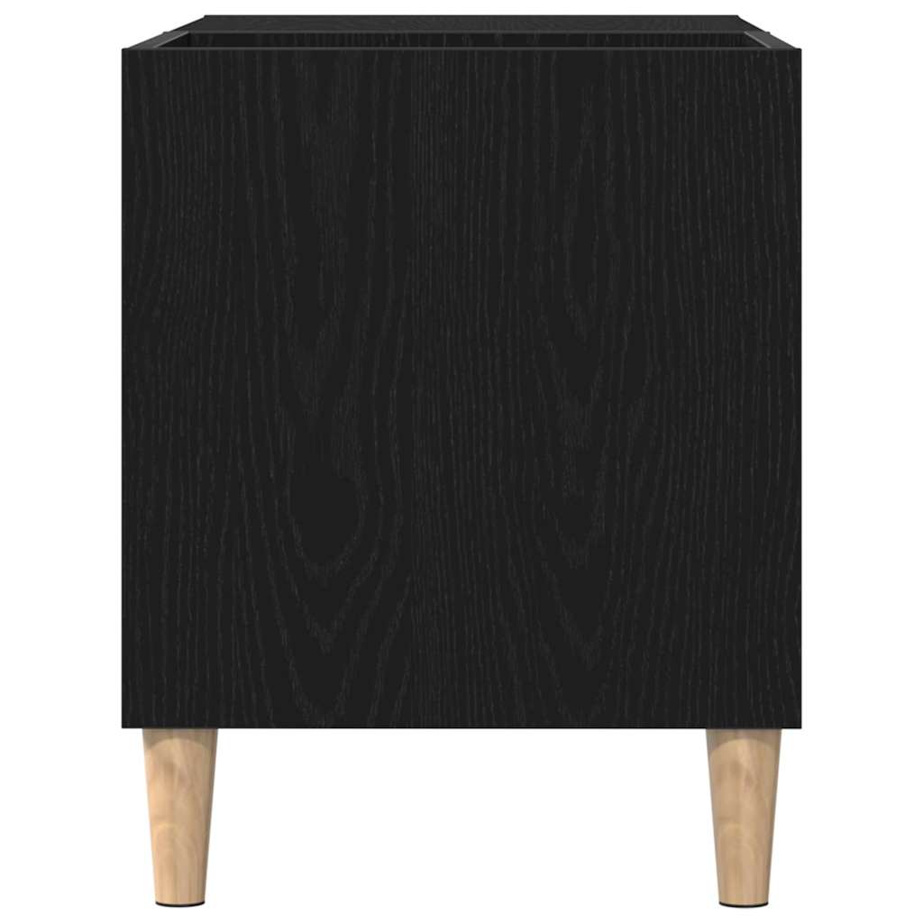 vidaXL Szafka na płyty winylowe Czarny dąb 84,5 x 38 x 48 cm