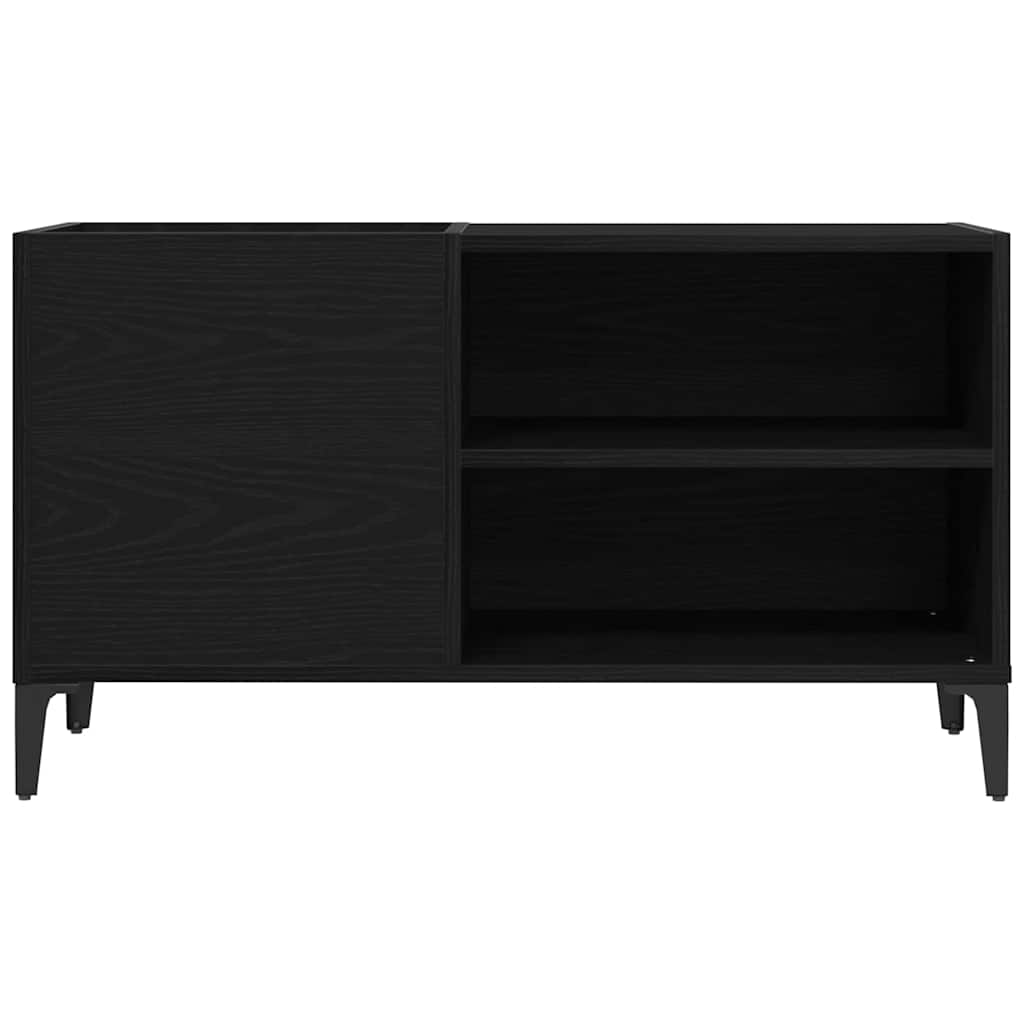 vidaXL Szafka na płyty winylowe z półką Czarny Dąb 84,5 x 38 x 48 cm