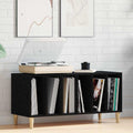 vidaXL Szafka na płyty winylowe z półką Czarny Dąb 100 x 38 x 48 cm