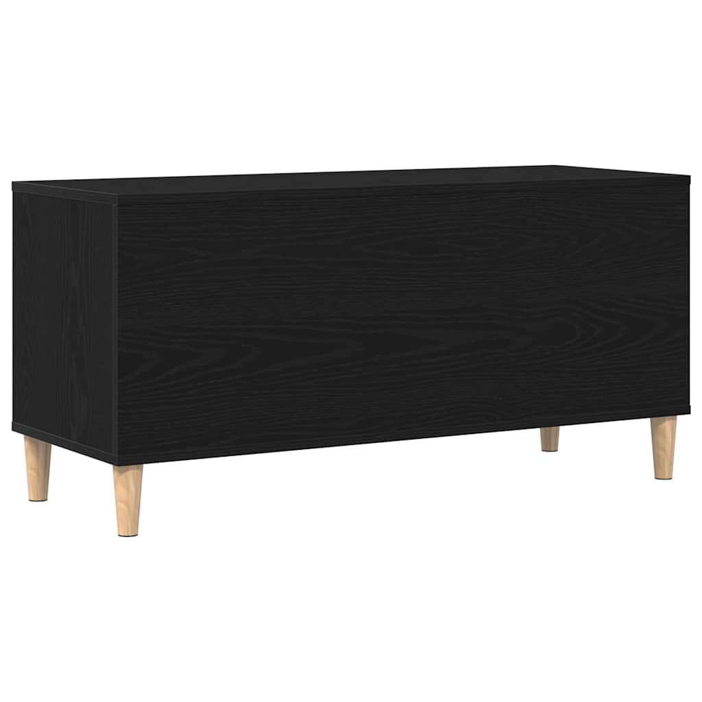 vidaXL Szafka na płyty winylowe z półką Czarny Dąb 100 x 38 x 48 cm