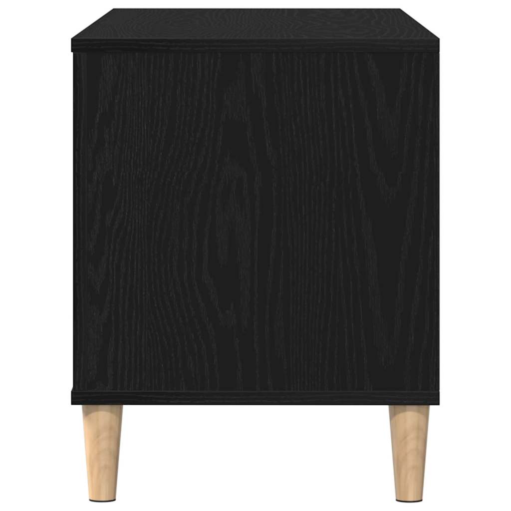 vidaXL Szafka na płyty winylowe z półką Czarny Dąb 100 x 38 x 48 cm