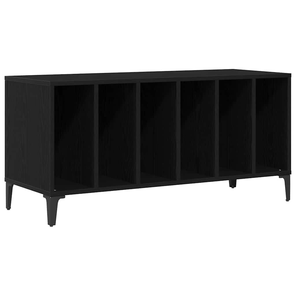 vidaXL Szafka na płyty winylowe z półką Czarny Dąb 100 x 38 x 48 cm