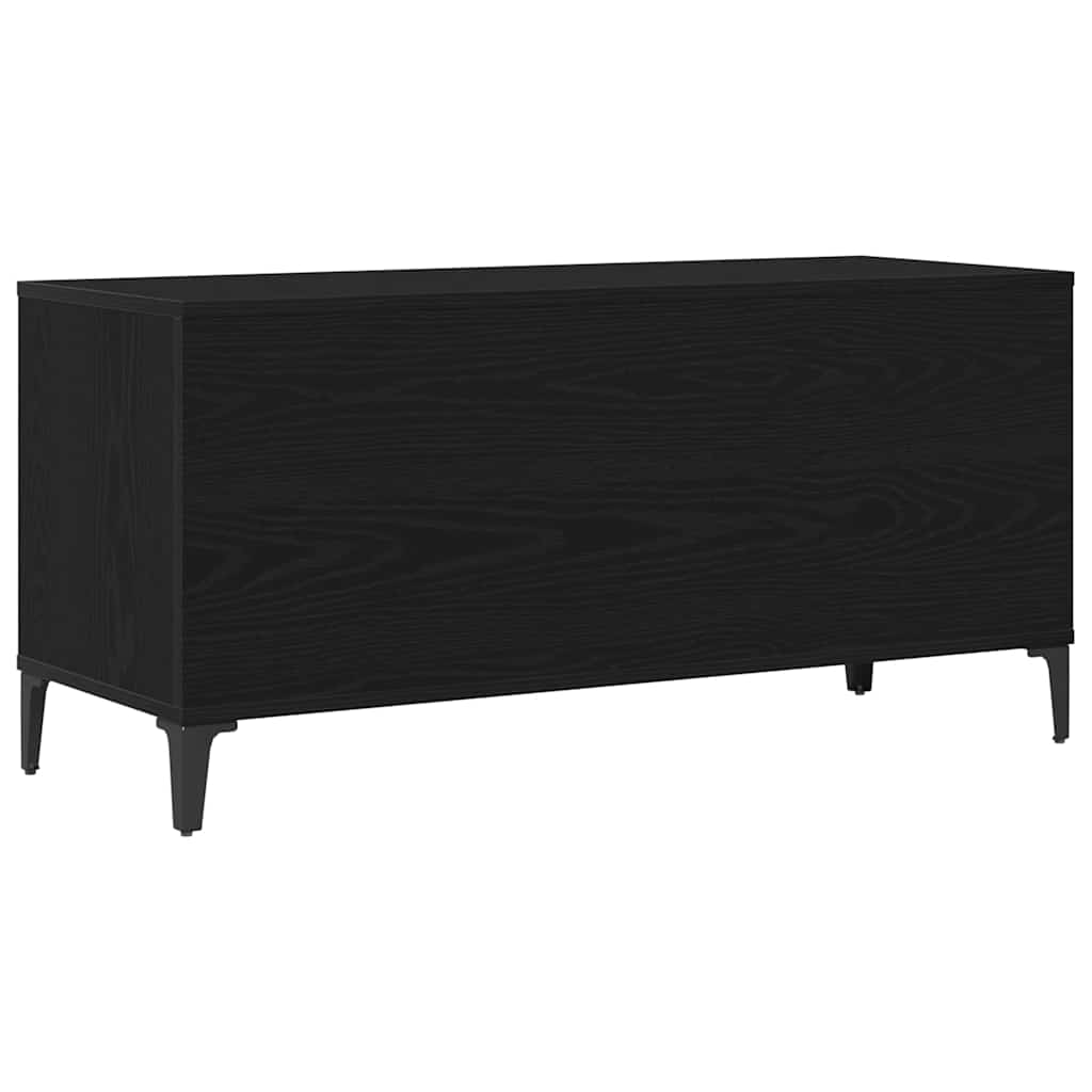 vidaXL Szafka na płyty winylowe z półką Czarny Dąb 100 x 38 x 48 cm