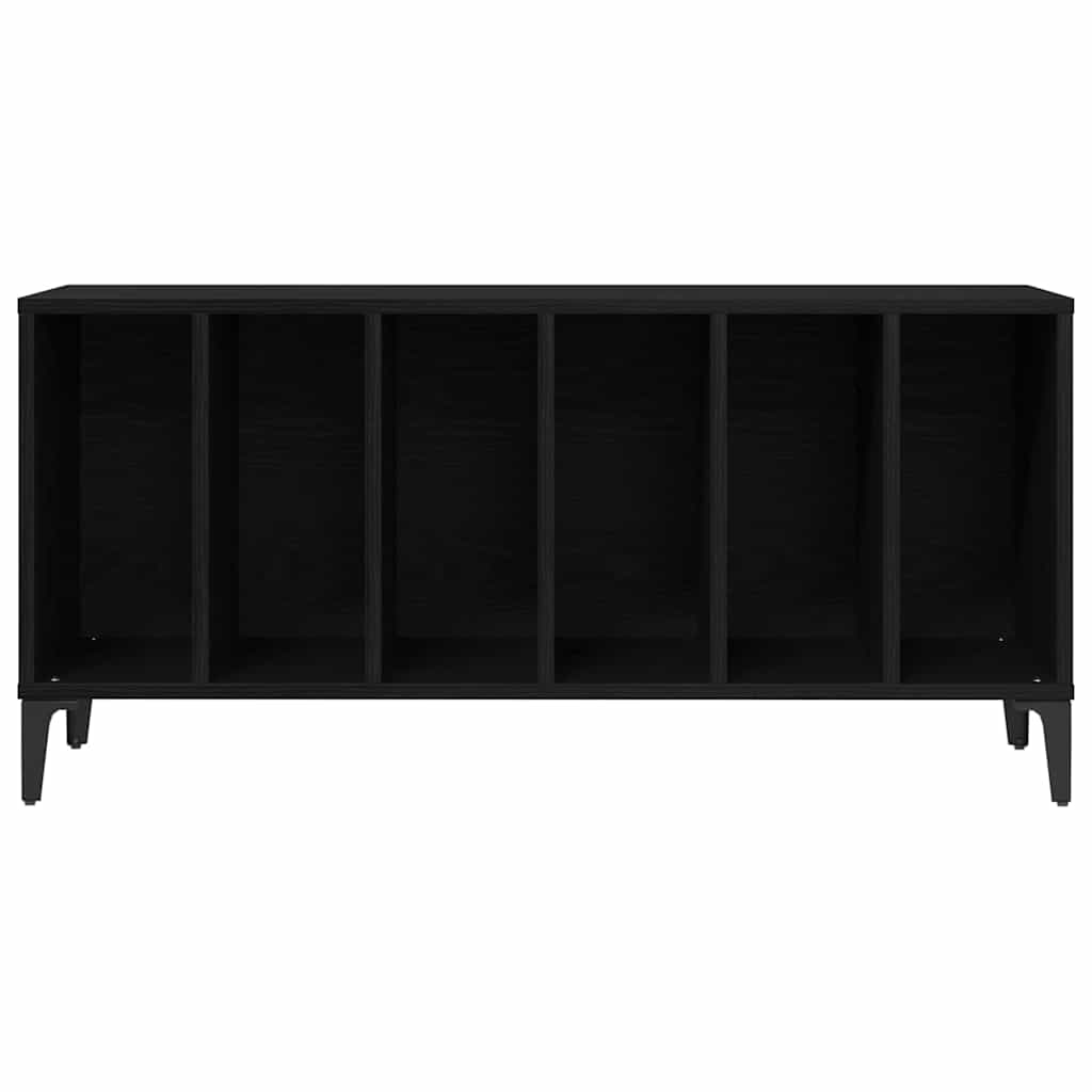 vidaXL Szafka na płyty winylowe z półką Czarny Dąb 100 x 38 x 48 cm