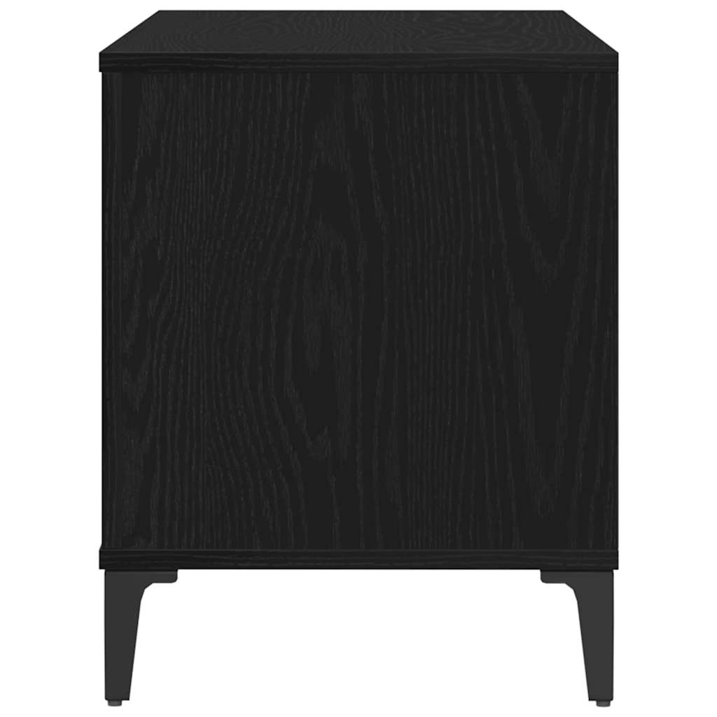 vidaXL Szafka na płyty winylowe z półką Czarny Dąb 100 x 38 x 48 cm