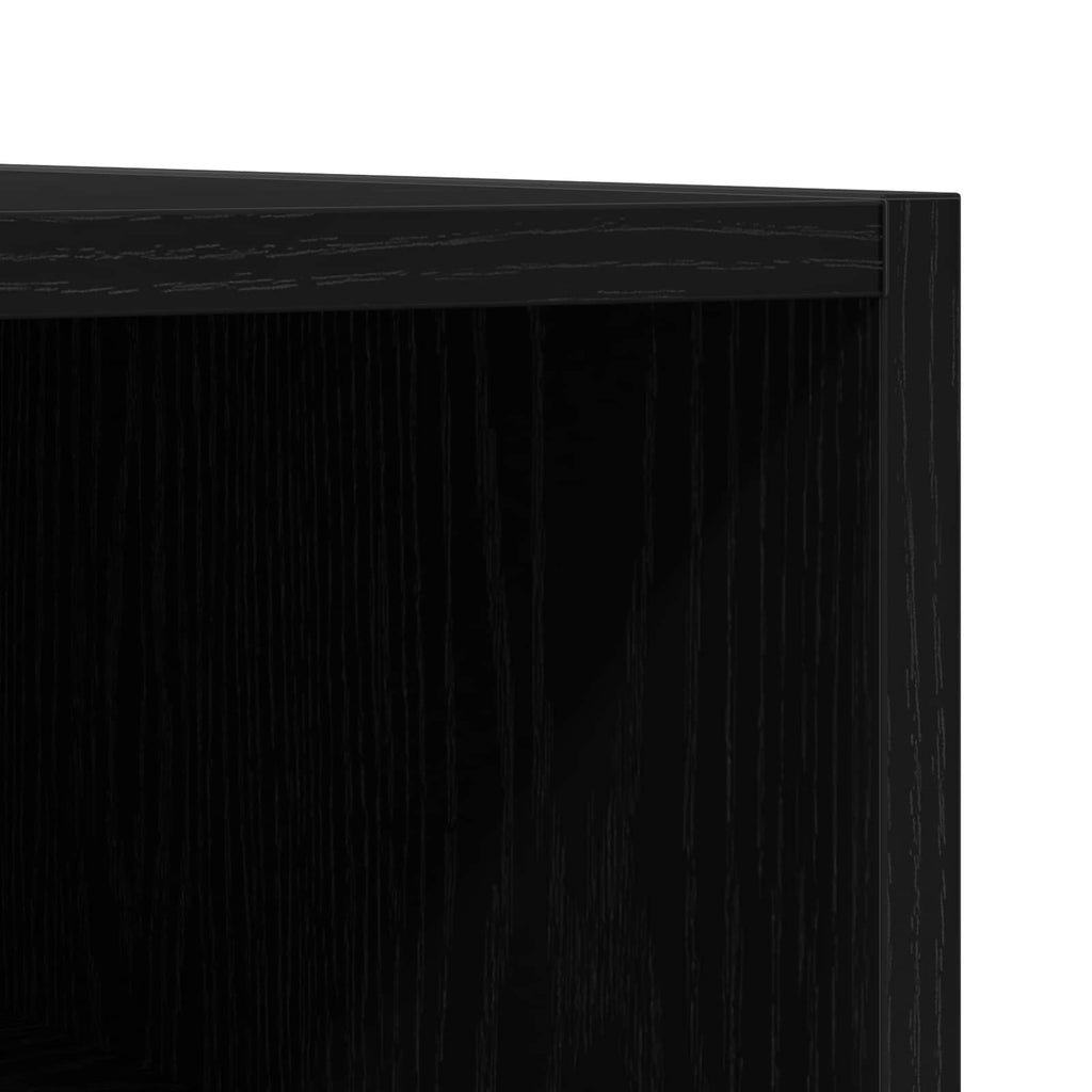 vidaXL Szafka na płyty winylowe z półką Czarny Dąb 84,5 x 38 x 89 cm