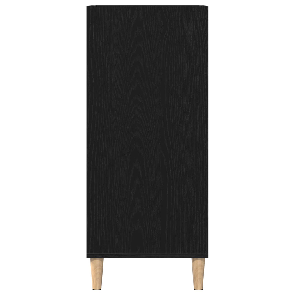 vidaXL Szafka na płyty winylowe z półką Czarny Dąb 84,5 x 38 x 89 cm