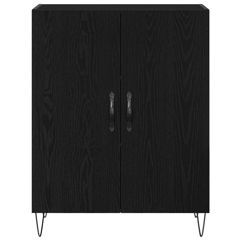 vidaXL Bufet Czarny Dąb 69,5 x 34 x 90 cm Drewno inżynieryjne