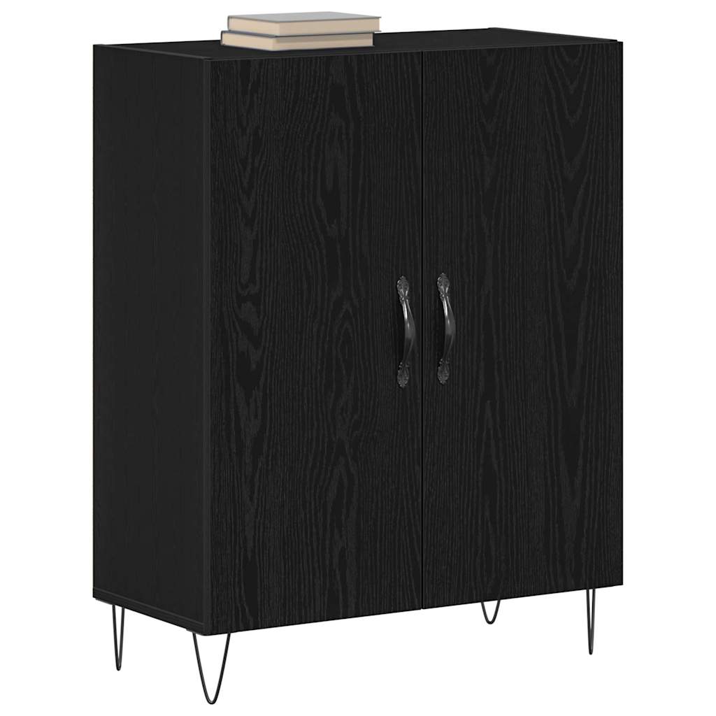 vidaXL Bufet Czarny Dąb 69,5 x 34 x 90 cm Drewno inżynieryjne