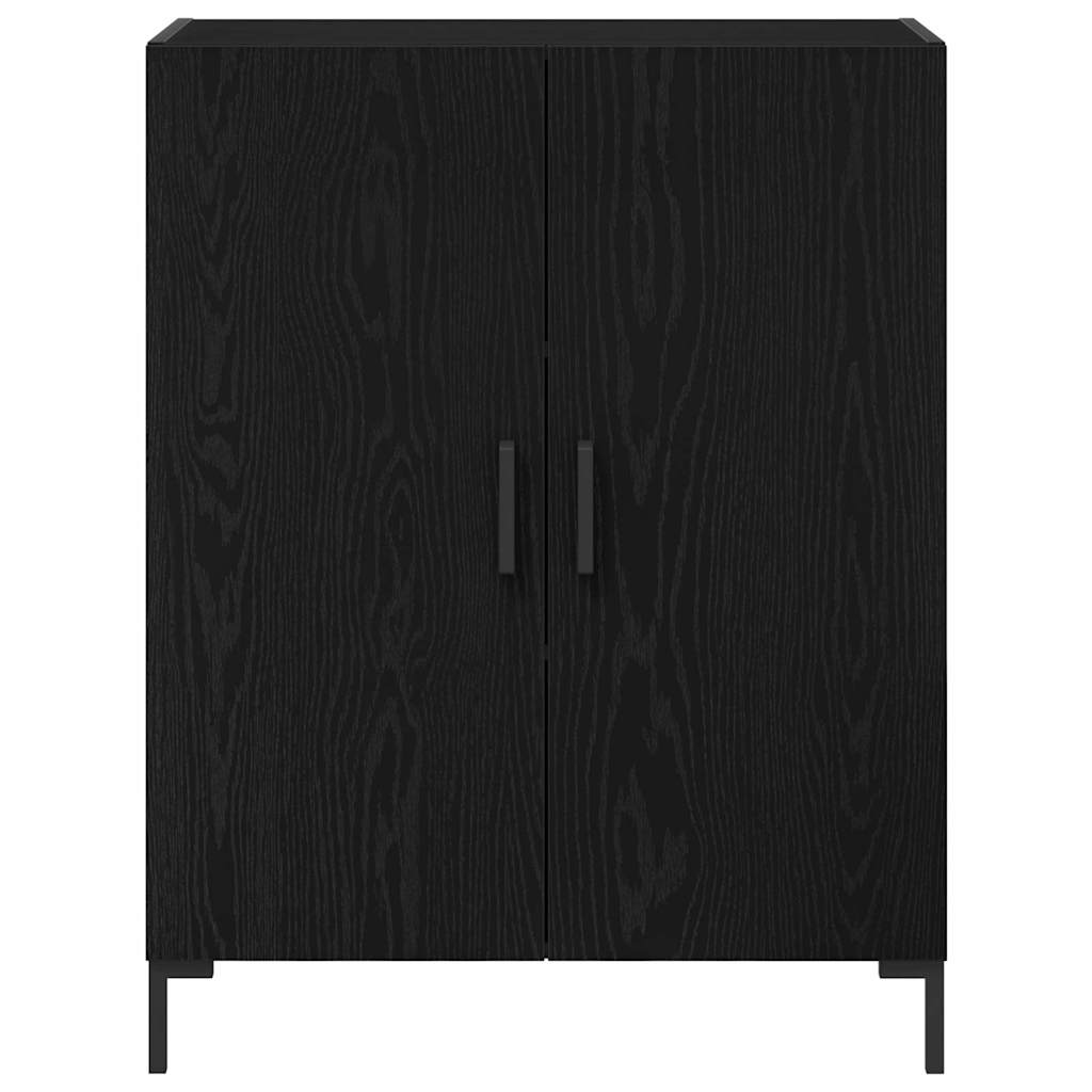 vidaXL Bufet Czarny Dąb 69,5 x 34 x 90 cm Materiał drewnopochodny