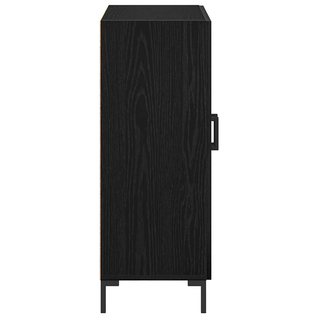 vidaXL Bufet Czarny Dąb 69,5 x 34 x 90 cm Materiał drewnopochodny