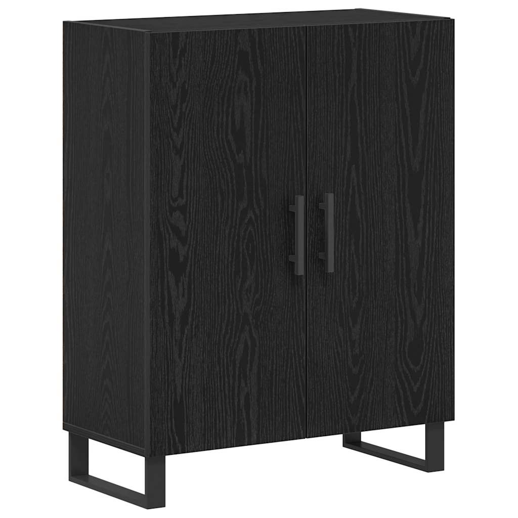 vidaXL Bufet Czarny Dąb 69,5 x 34 x 90 cm Materiał drewnopochodny