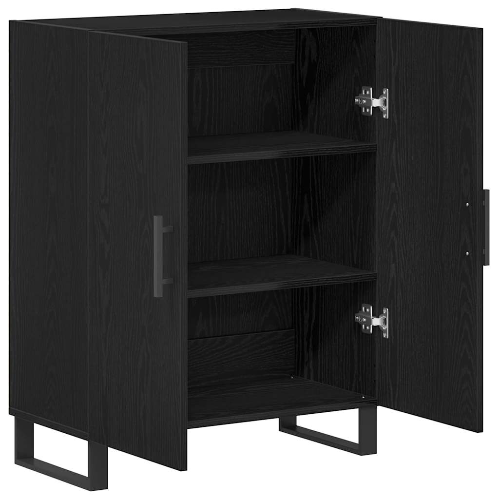 vidaXL Bufet Czarny Dąb 69,5 x 34 x 90 cm Materiał drewnopochodny