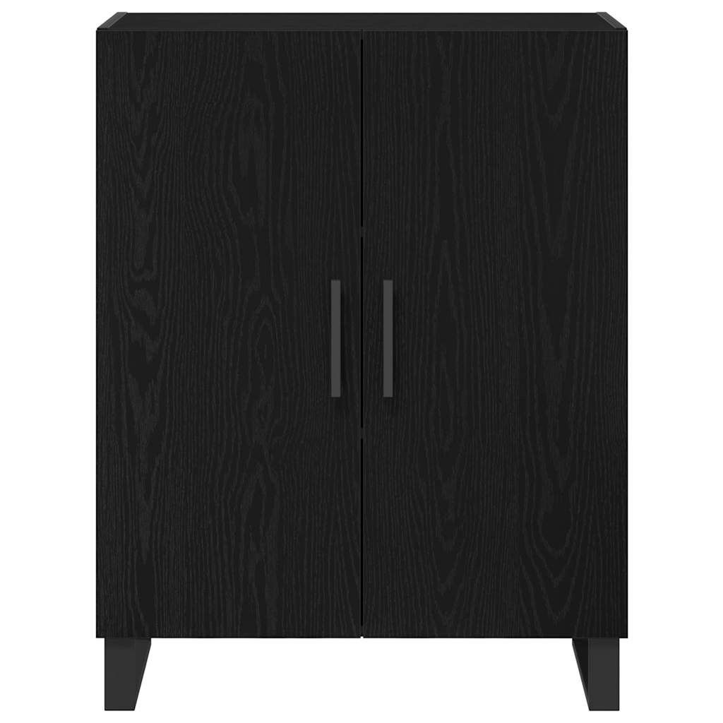 vidaXL Bufet Czarny Dąb 69,5 x 34 x 90 cm Materiał drewnopochodny