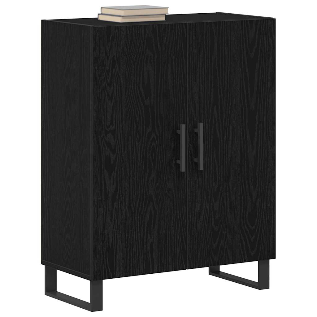 vidaXL Bufet Czarny Dąb 69,5 x 34 x 90 cm Materiał drewnopochodny
