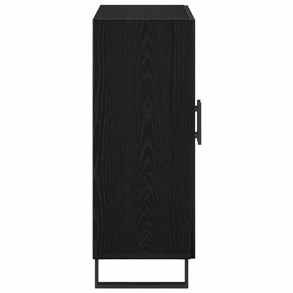 vidaXL Bufet Czarny Dąb 69,5 x 34 x 90 cm Materiał drewnopochodny