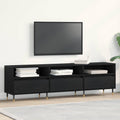 vidaXL Szafka pod telewizor z szufladą Czarny Dąb 150 x 30 x 44,5 cm