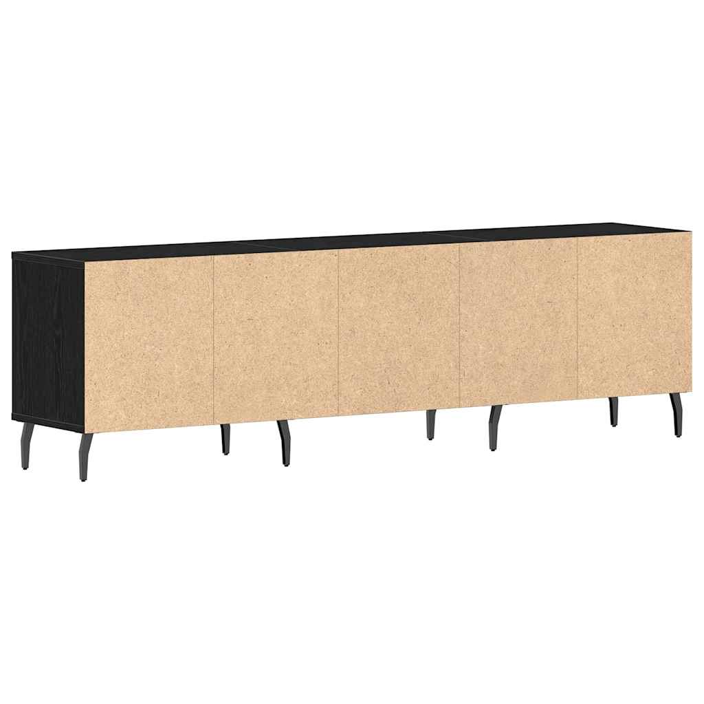 vidaXL Szafka pod telewizor Czarny Dąb 150 x 30 x 44,5 cm