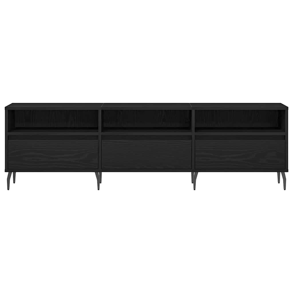 vidaXL Szafka pod telewizor Czarny Dąb 150 x 30 x 44,5 cm