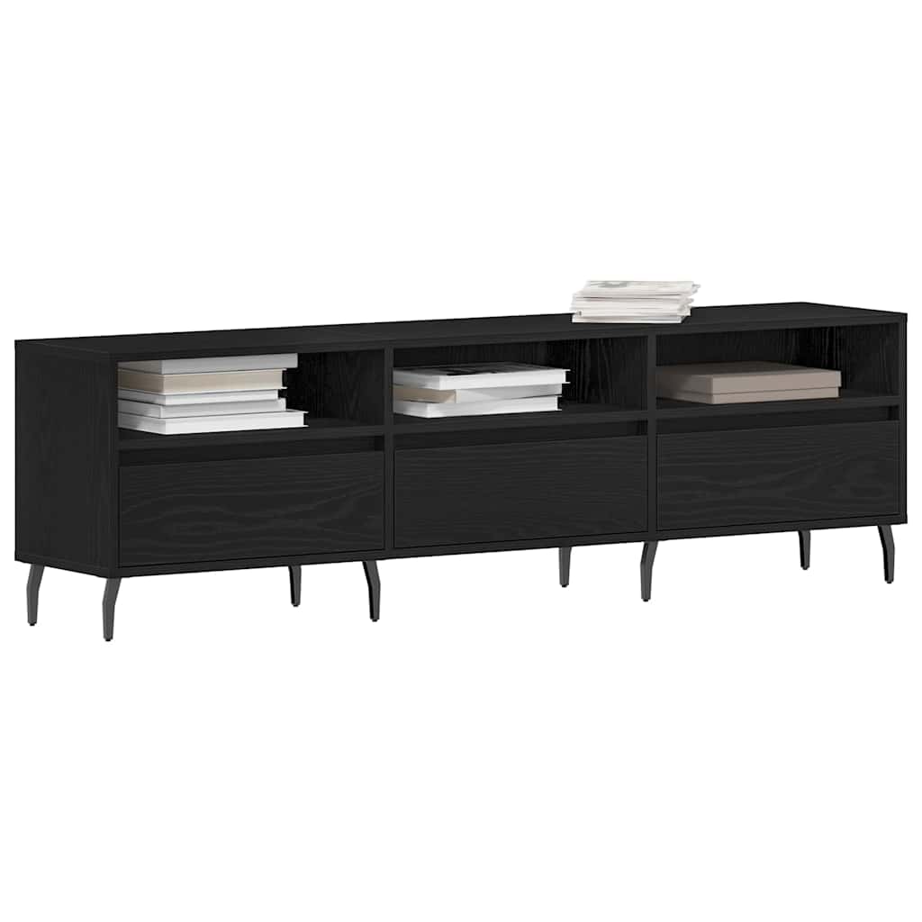 vidaXL Szafka pod telewizor Czarny Dąb 150 x 30 x 44,5 cm