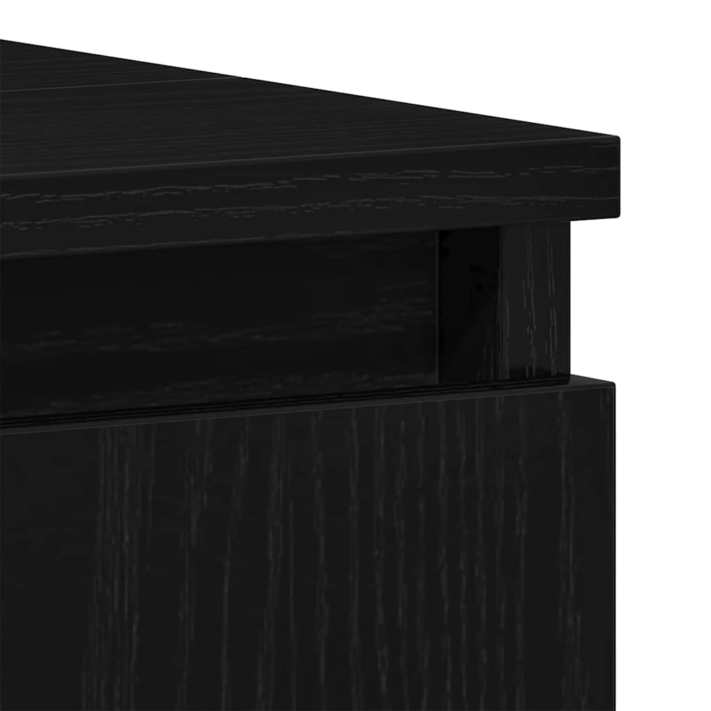 vidaXL Szafka pod umywalkę z szufladą Czarny Dąb 80 x 33 x 60 cm