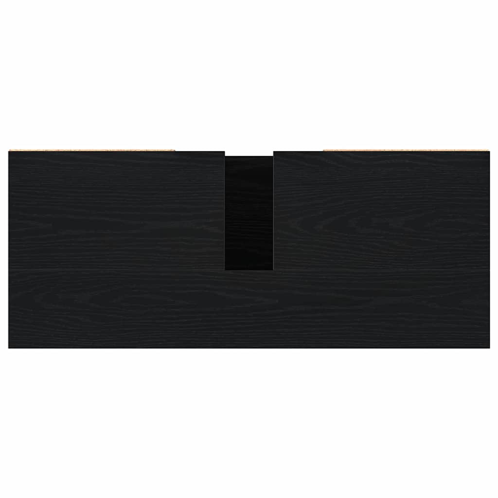 vidaXL Szafka pod umywalkę z szufladą Czarny Dąb 80 x 33 x 60 cm