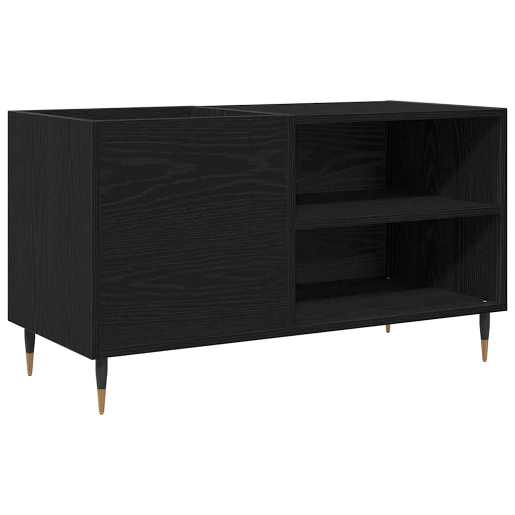 vidaXL Szafka na płyty winylowe z półką Czarny Dąb 85 x 38 x 48 cm