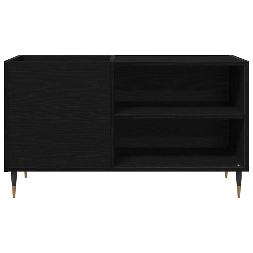 vidaXL Szafka na płyty winylowe z półką Czarny Dąb 85 x 38 x 48 cm