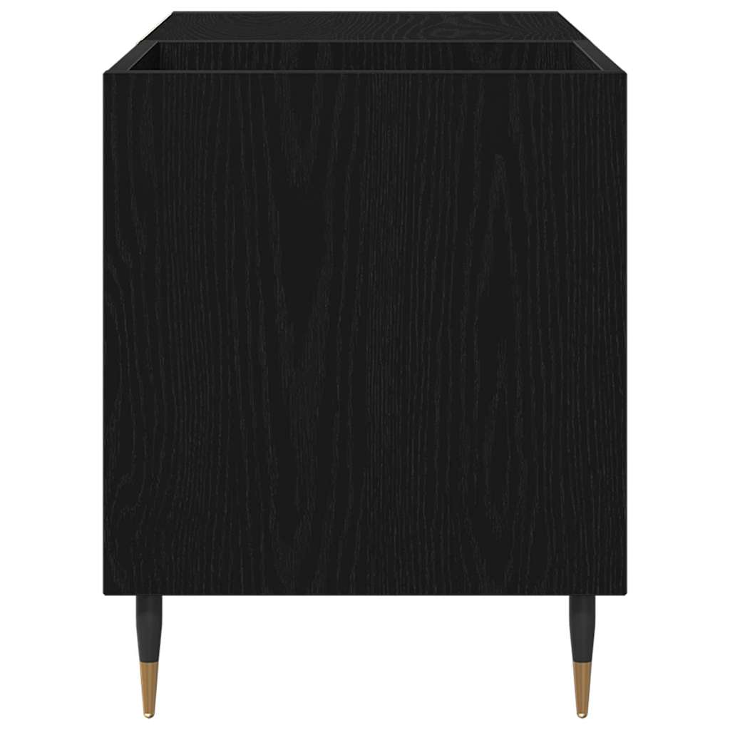 vidaXL Szafka na płyty winylowe z półką Czarny Dąb 85 x 38 x 48 cm