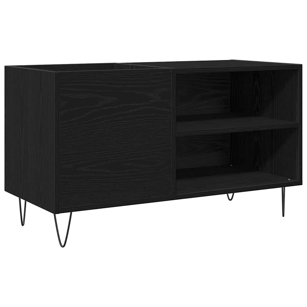 vidaXL Szafka na płyty winylowe z półką Czarny Dąb 85 x 38 x 48 cm