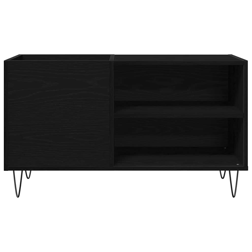 vidaXL Szafka na płyty winylowe z półką Czarny Dąb 85 x 38 x 48 cm