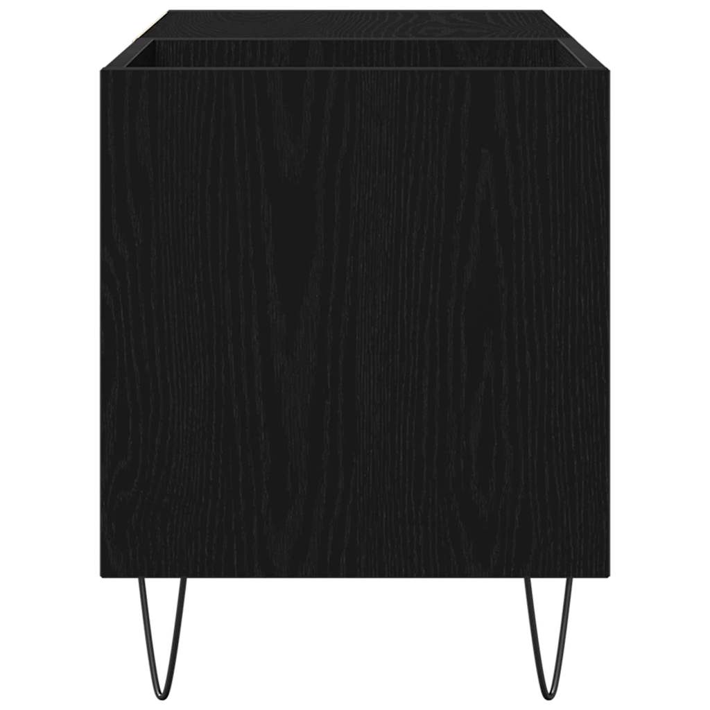 vidaXL Szafka na płyty winylowe z półką Czarny Dąb 85 x 38 x 48 cm