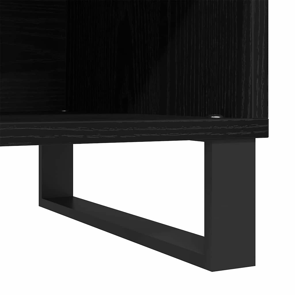 vidaXL Szafka na płyty winylowe z półką Czarny Dąb 85 x 38 x 48 cm