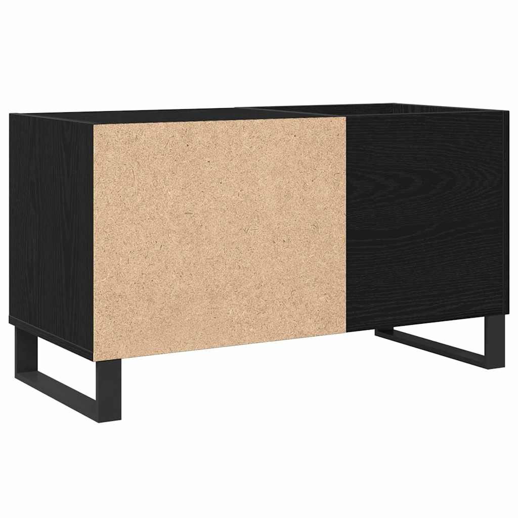 vidaXL Szafka na płyty winylowe z półką Czarny Dąb 85 x 38 x 48 cm