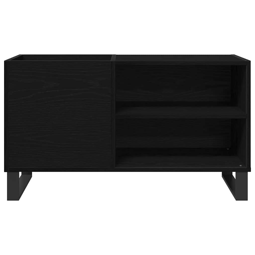 vidaXL Szafka na płyty winylowe z półką Czarny Dąb 85 x 38 x 48 cm