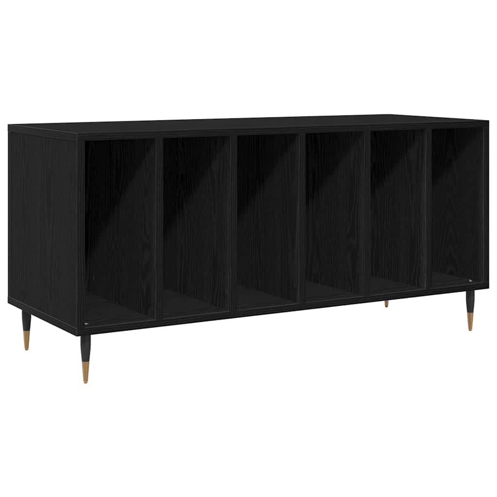 vidaXL Szafka na płyty winylowe z półką Czarny Dąb 100 x 38 x 48 cm
